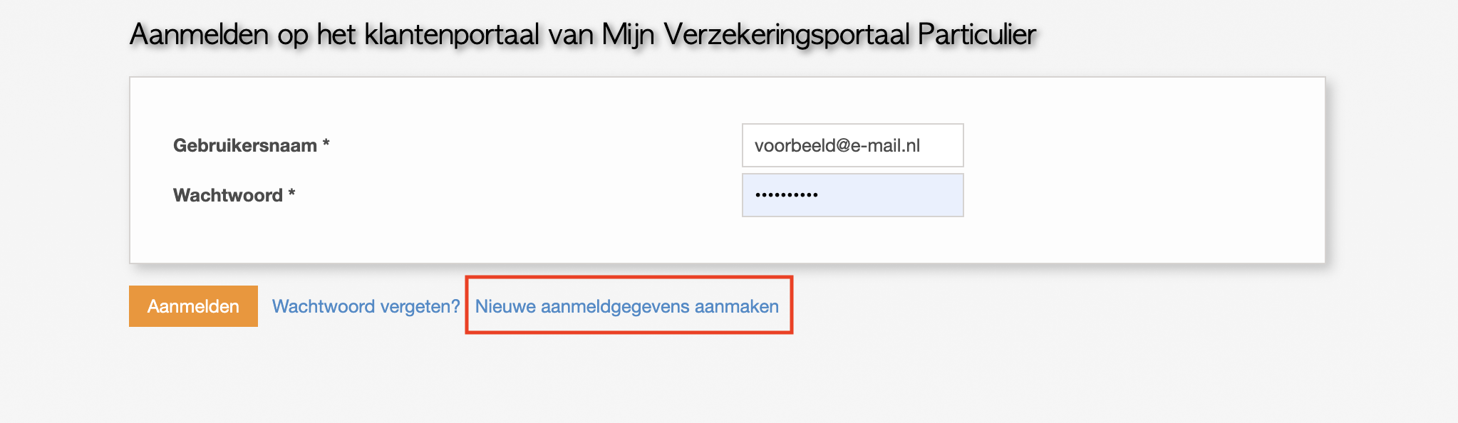 Account aanmaken - Instructie 1